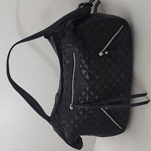 Sondra Roberts Squared Quilted Puffer Tote Black